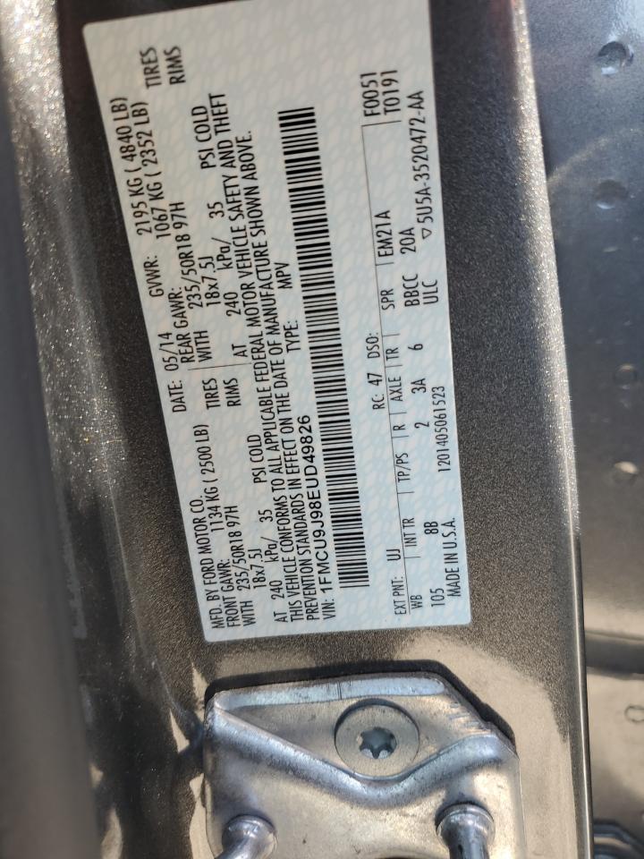 2014 Ford Escape Titanium VIN: 1FMCU9J98EUD49826 Lot: 71166415