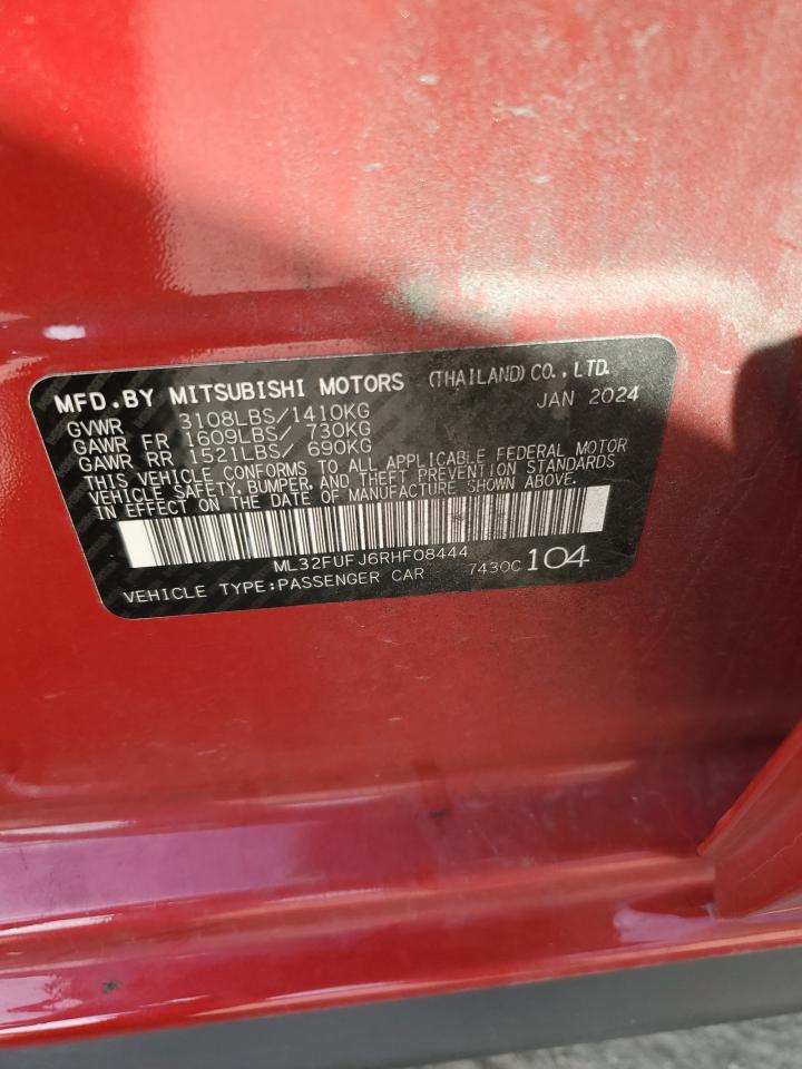 2024 Mitsubishi Mirage G4 Es VIN: ML32FUFJ6RHF08444 Lot: 81896165