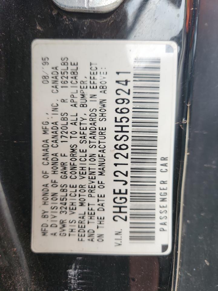 1995 Honda Civic Dx VIN: 2HGEJ2126SH569241 Lot: 71545145