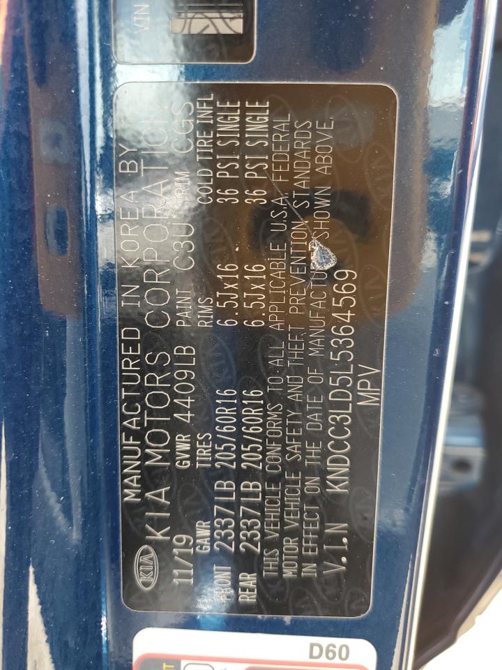 2020 Kia Niro Ex Premium VIN: KNDCC3LD5L5364569 Lot: 80948895