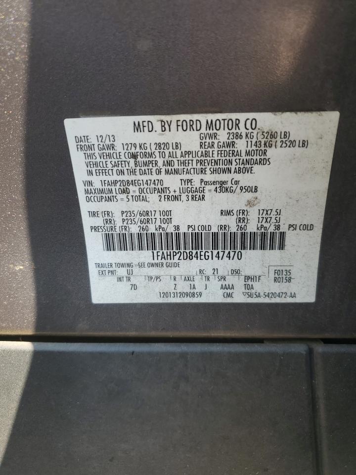 2014 Ford Taurus Se VIN: 1FAHP2D84EG147470 Lot: 70769855