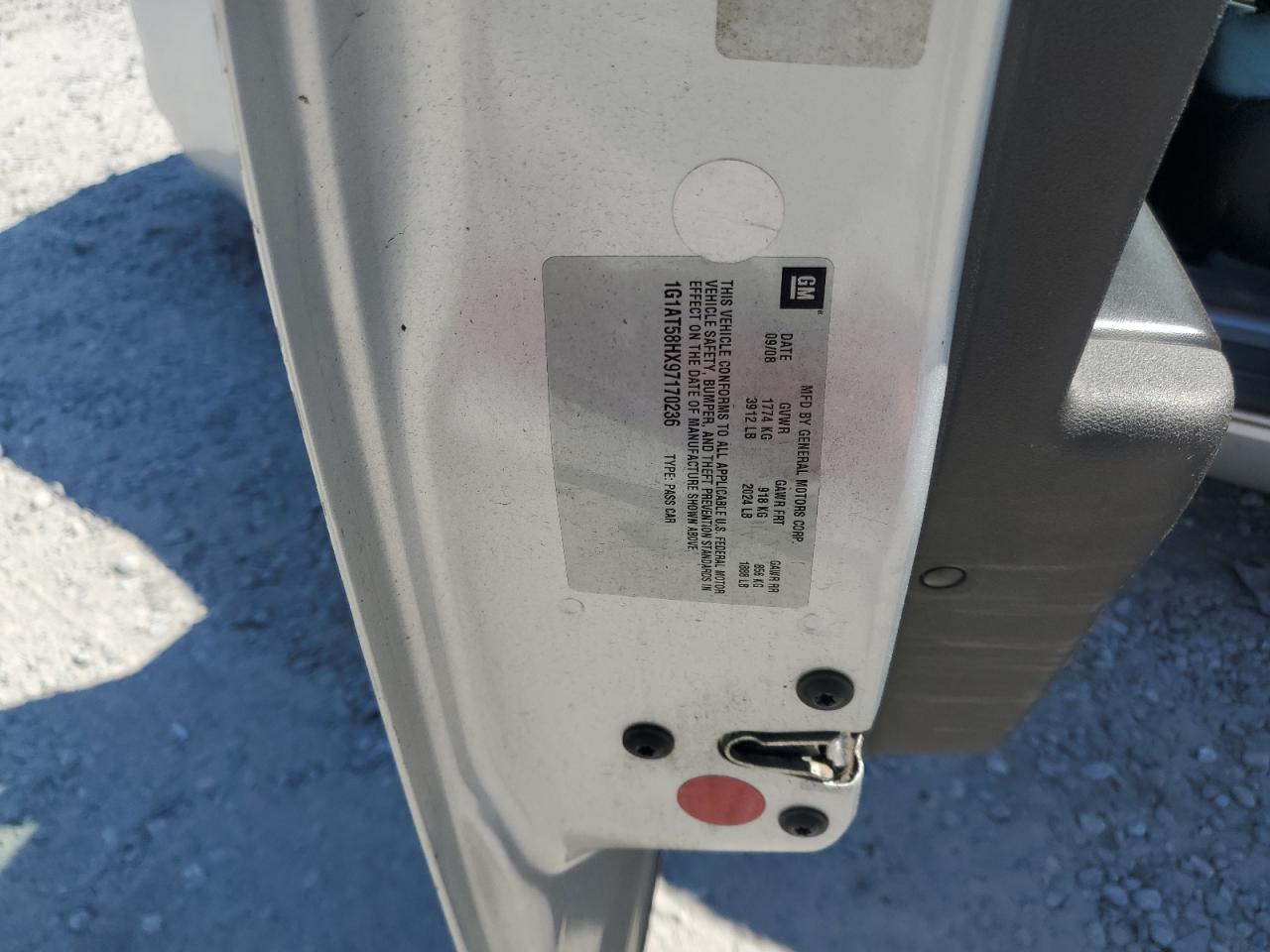 2009 Chevrolet Cobalt Lt VIN: 1G1AT58HX97170236 Lot: 81116575