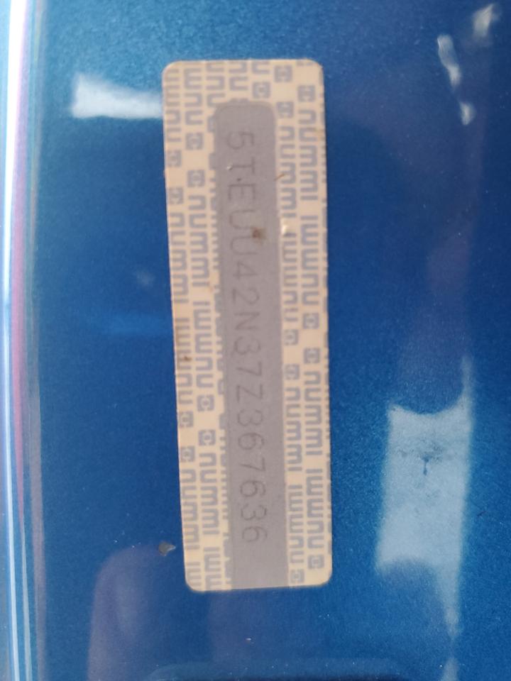 2007 Toyota Tacoma VIN: 5TEUU42N37Z367636 Lot: 81885955