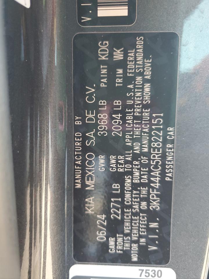 2024 Kia Forte Gt VIN: 3KPF44AC5RE822151 Lot: 83952275