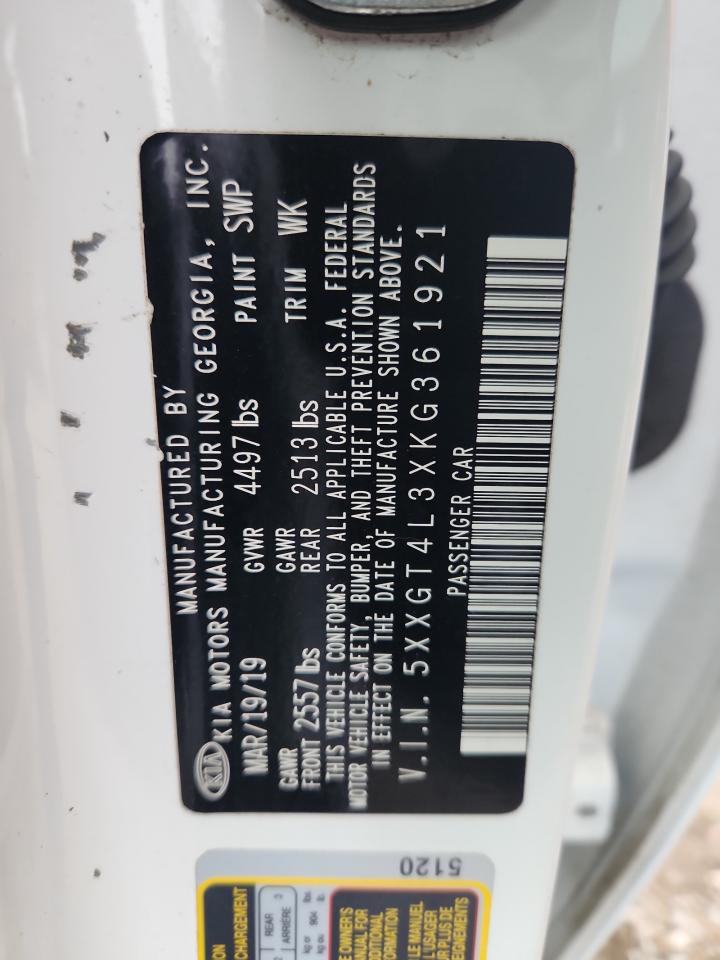 2019 Kia Optima Lx VIN: 5XXGT4L3XKG361921 Lot: 71835265