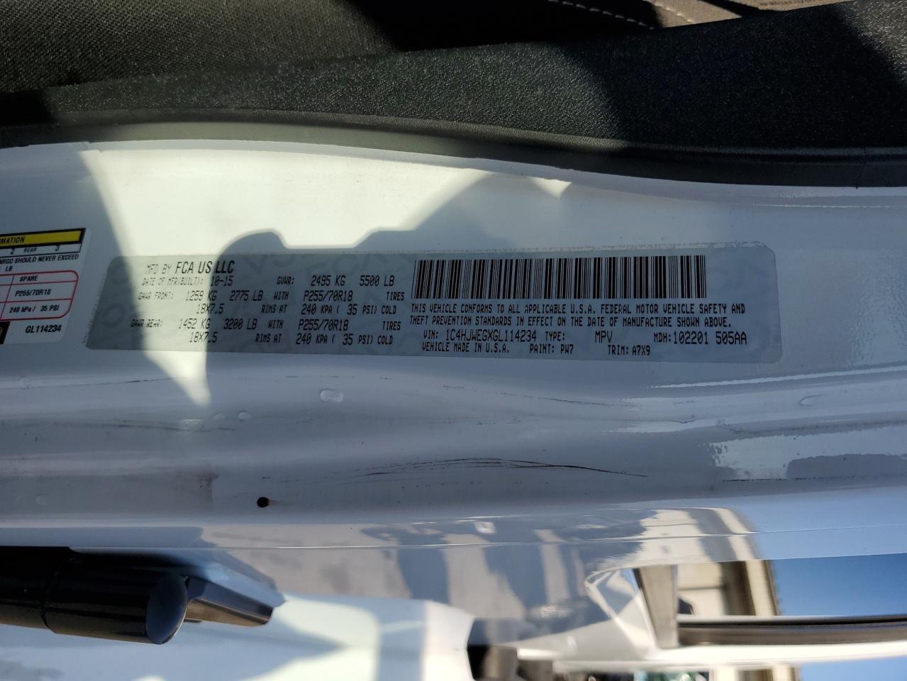 2016 Jeep Wrangler Unlimited Sahara VIN: 1C4HJWEGXGL114234 Lot: 84836765