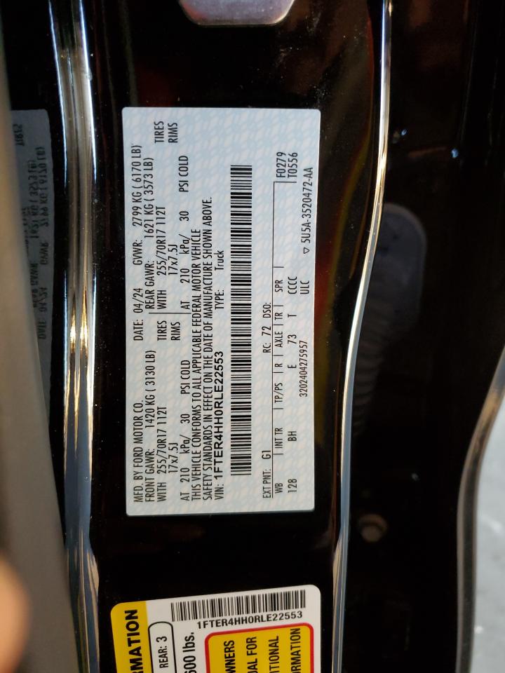 2024 Ford Ranger Xlt VIN: 1FTER4HH0RLE22553 Lot: 81688145