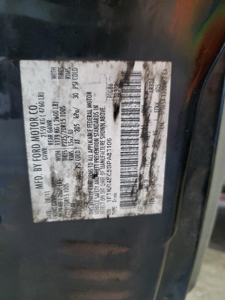 2011 Ford Ranger Super Cab VIN: 1FTKR4EE5BPA83106 Lot: 84031525