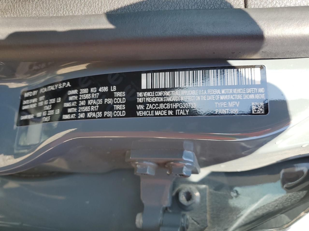 2017 Jeep Renegade Trailhawk VIN: ZACCJBCB1HPG30733 Lot: 71452425