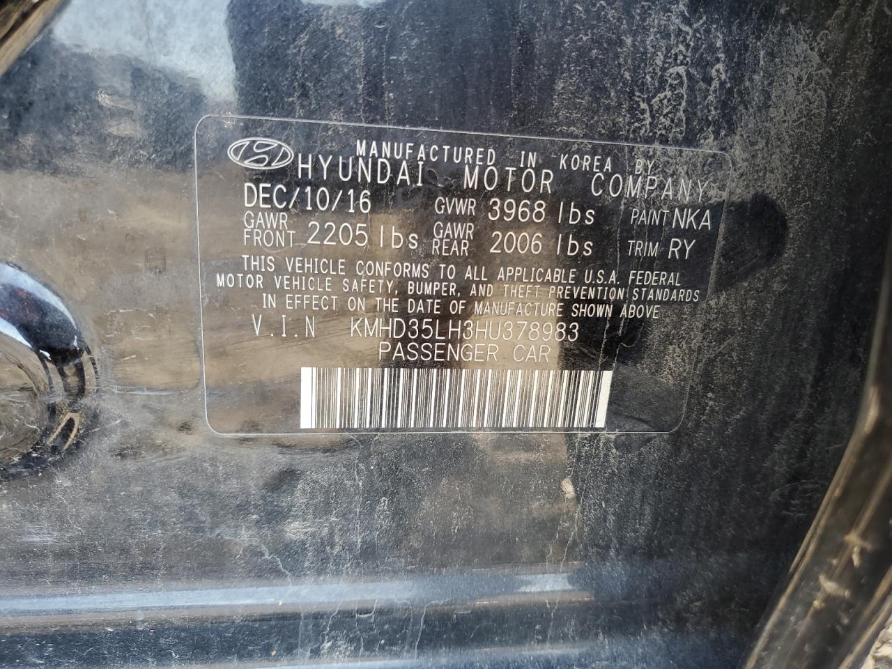 2017 Hyundai Elantra Gt VIN: KMHD35LH3HU378983 Lot: 84532865