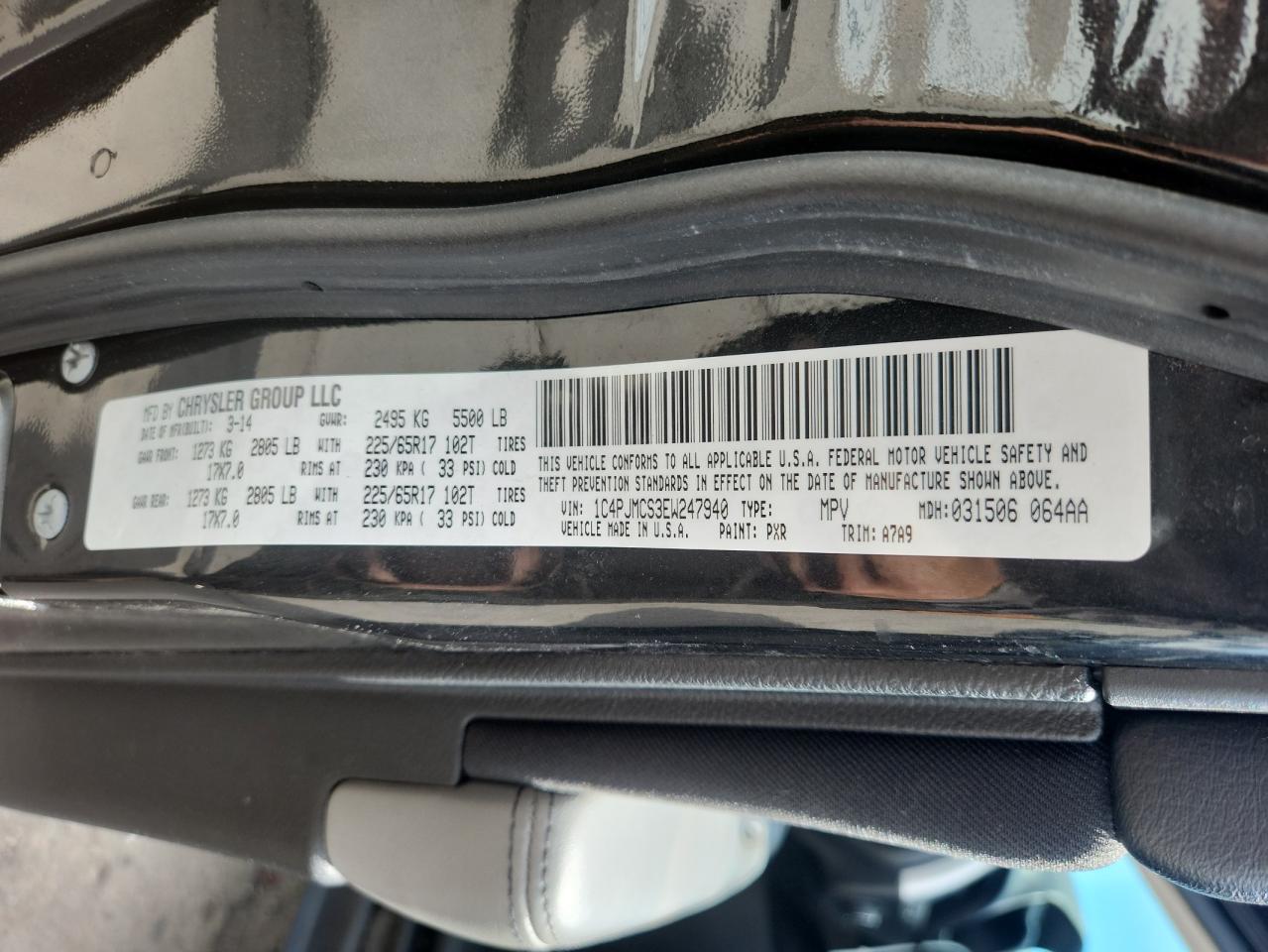 2014 Jeep Cherokee Latitude VIN: 1C4PJMCS3EW247940 Lot: 81835925