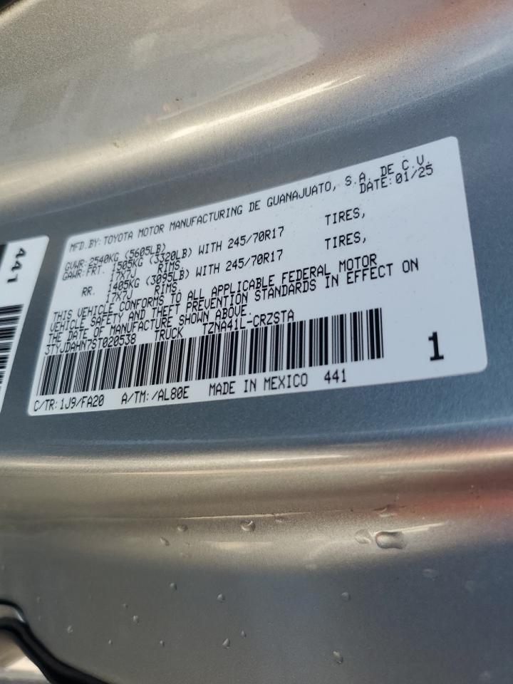 2025 Toyota Tacoma Xtracab VIN: 3TYJDAHN7ST020538 Lot: 70806865