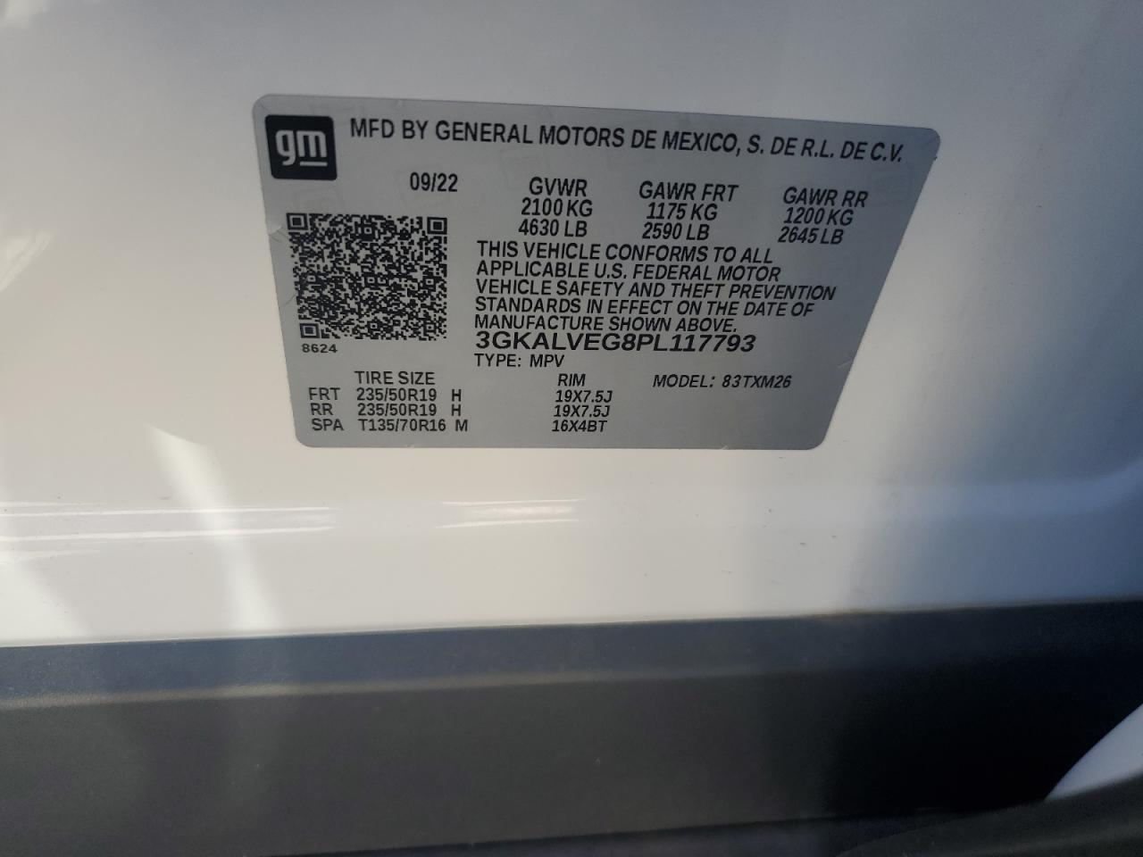 2023 GMC Terrain Slt VIN: 3GKALVEG8PL117793 Lot: 81270595