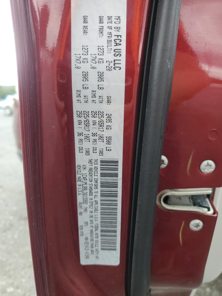 2020 Jeep Cherokee Latitude Plus VIN: 1C4PJMLB9LD613392 Lot: 83862625