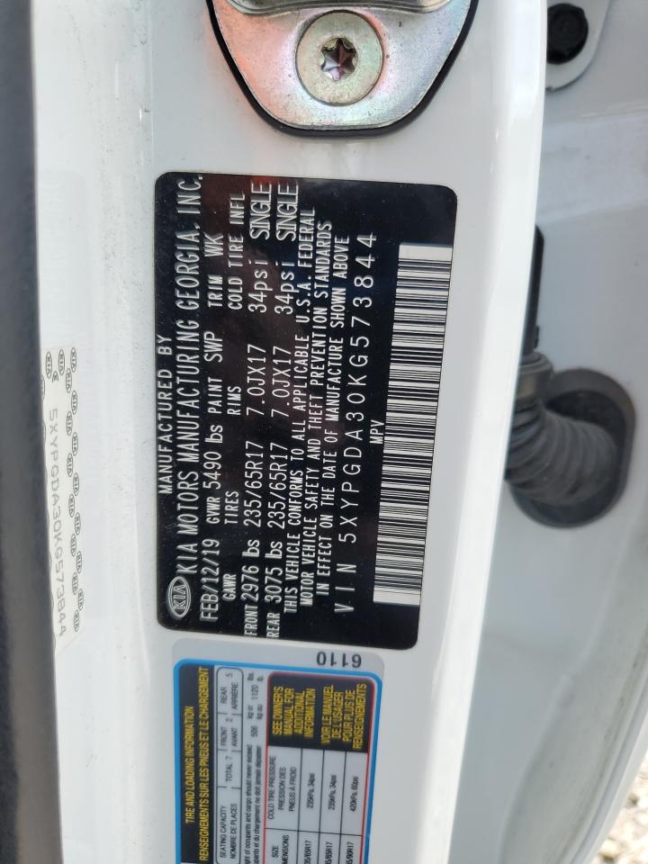 2019 Kia Sorento L VIN: 5XYPGDA30KG573844 Lot: 80303325