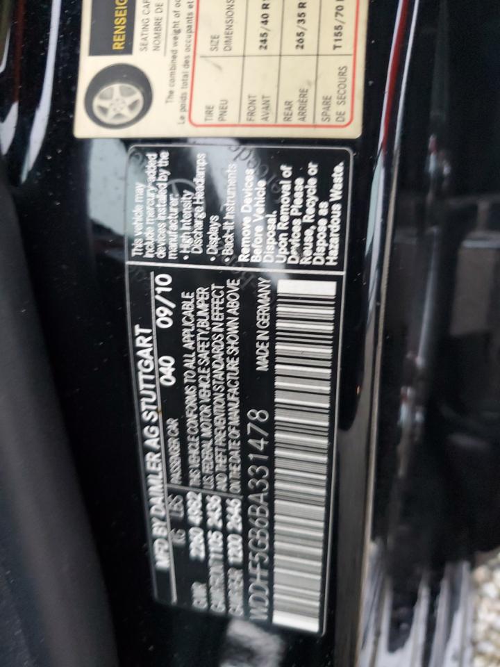 2011 Mercedes-Benz E 350 VIN: WDDHF5GB6BA331478 Lot: 83948785
