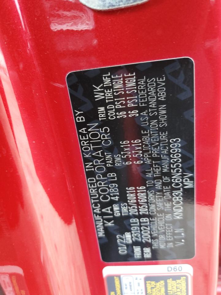 2022 Kia Niro Lx VIN: KNDCB3LC6N5536993 Lot: 84289245