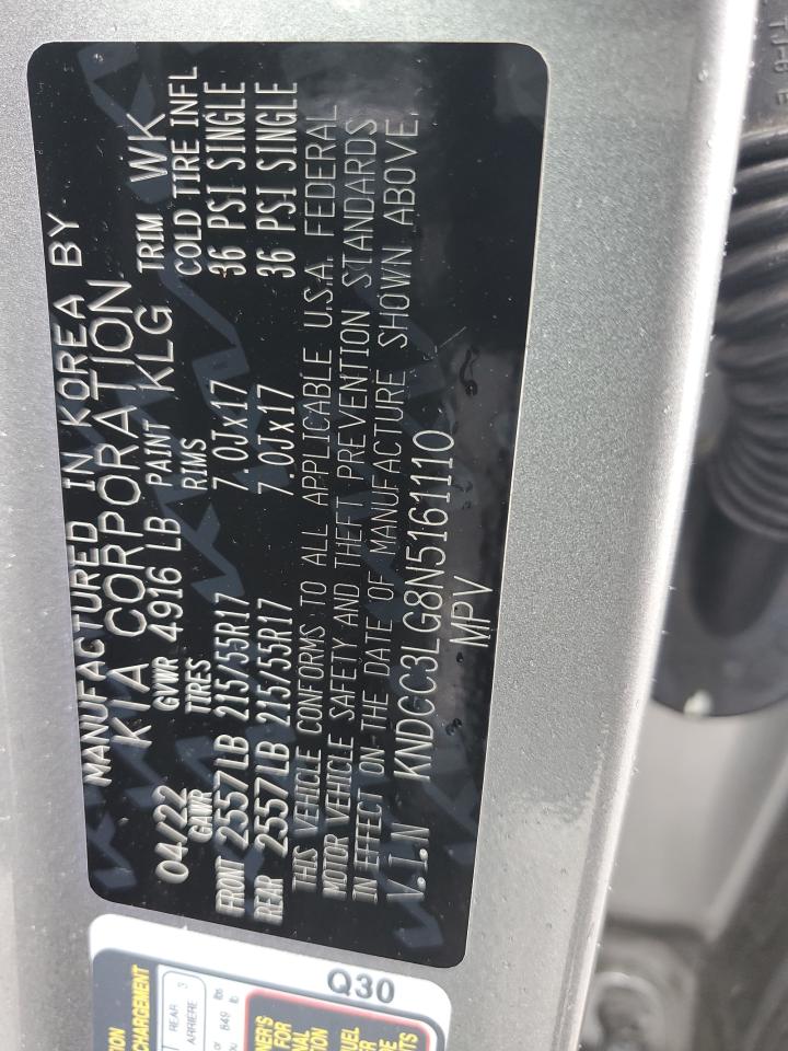 2022 Kia Niro S VIN: KNDCC3LG8N5161110 Lot: 80688685