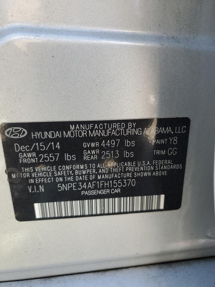 2015 Hyundai Sonata Sport VIN: 5NPE34AF1FH155370 Lot: 84466575