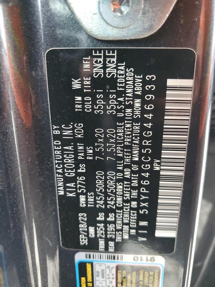 2024 Kia Telluride S VIN: 5XYP64GC5RG446933 Lot: 80941655