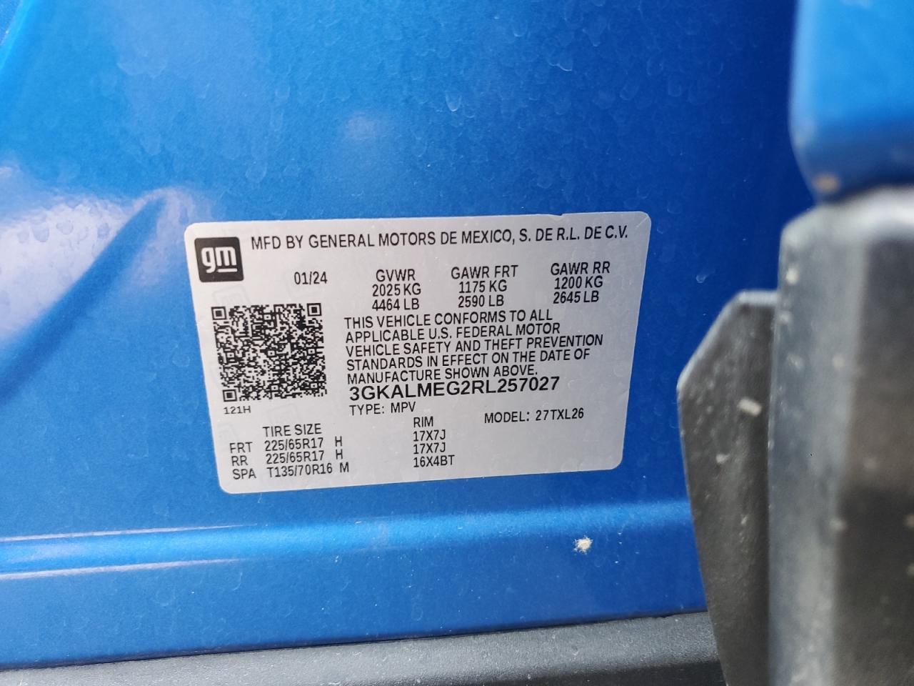 2024 GMC Terrain Sle VIN: 3GKALMEG2RL257027 Lot: 71414085