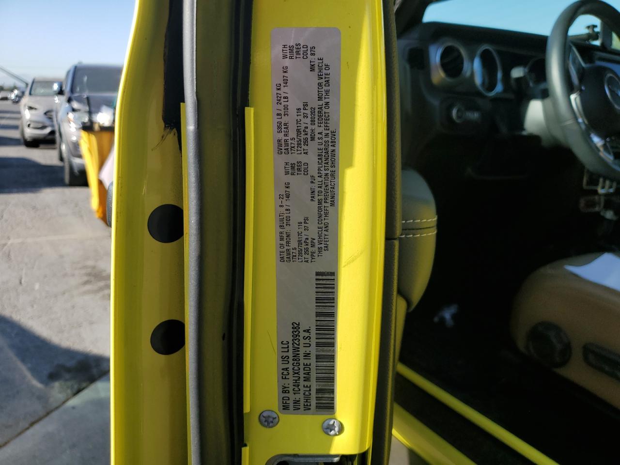 2022 Jeep Wrangler Rubicon VIN: 1C4HJXCG8NW239382 Lot: 71207235