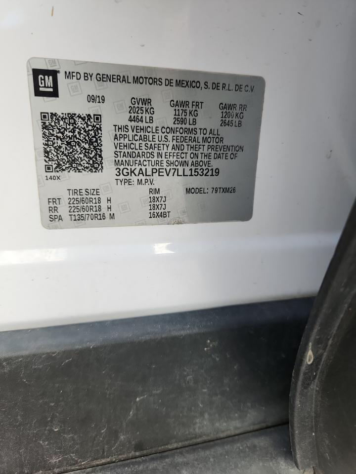 2020 GMC Terrain Slt VIN: 3GKALPEV7LL153219 Lot: 84053685