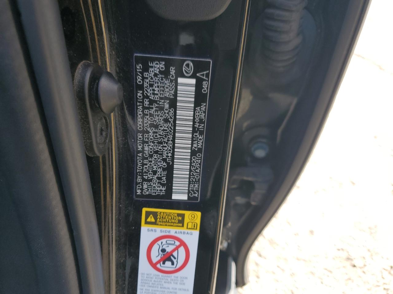 2016 Lexus Ct 200 VIN: JTHKD5BH4G2254286 Lot: 84413605