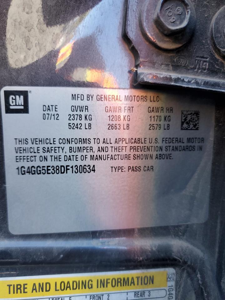 2013 Buick Lacrosse Premium VIN: 1G4GG5E38DF130634 Lot: 80700755