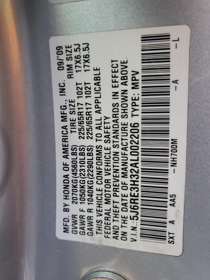 2010 Honda Cr-V Lx VIN: 5J6RE3H32AL002206 Lot: 81155815
