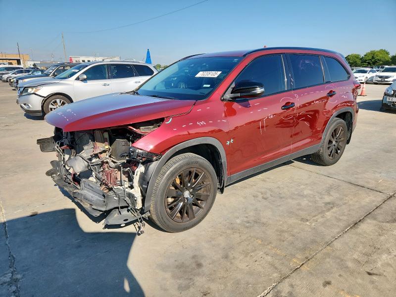  TOYOTA HIGHLANDER 2019 Czerwony