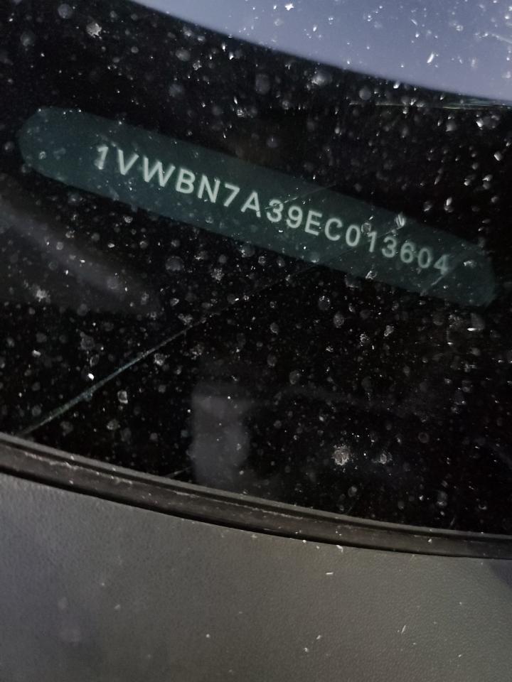 2014 Volkswagen Passat Se VIN: 1VWBN7A39EC013604 Lot: 84431035