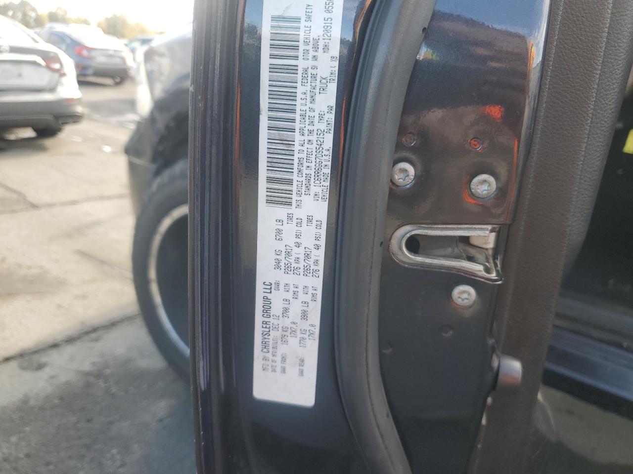 2013 Ram 1500 Slt VIN: 1C6RR6GG7DS542152 Lot: 81719475