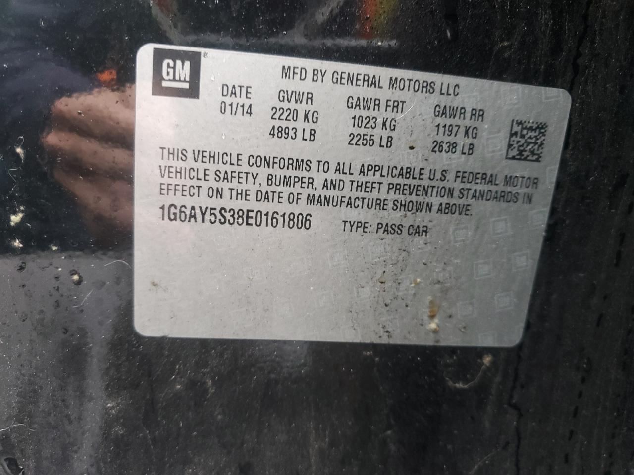 2014 Cadillac Cts Performance Collection VIN: 1G6AY5S38E0161806 Lot: 81811365