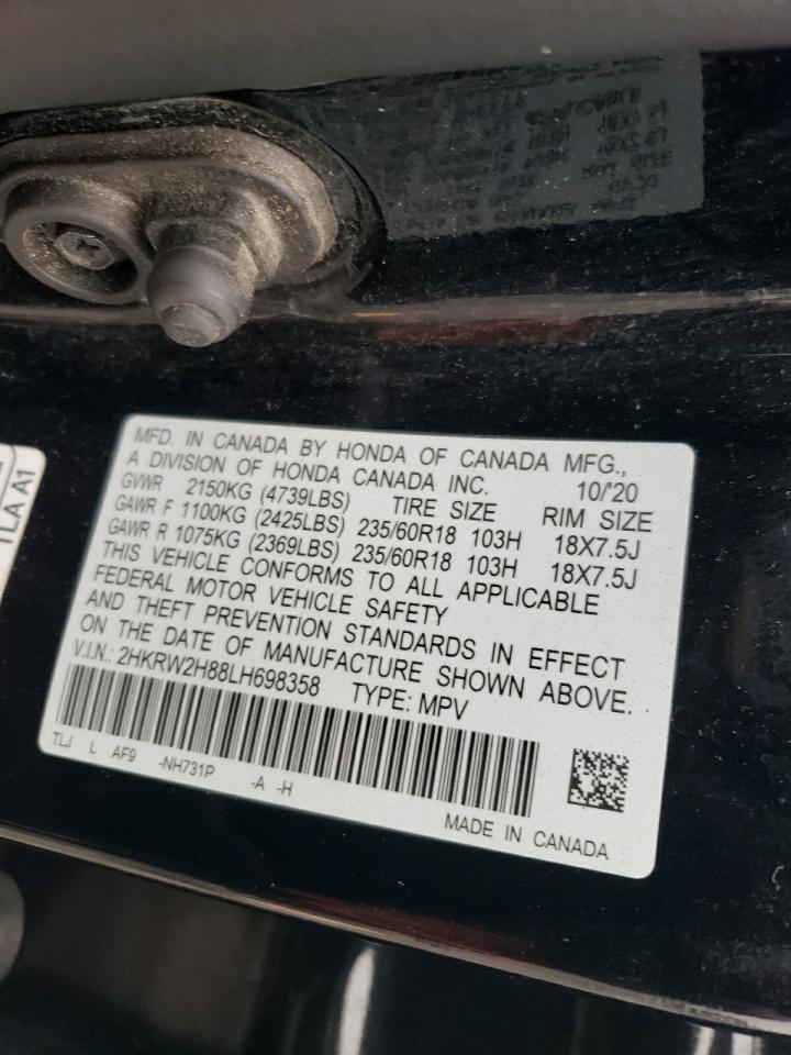 2020 Honda Cr-V Exl VIN: 2HKRW2H88LH698358 Lot: 81812095