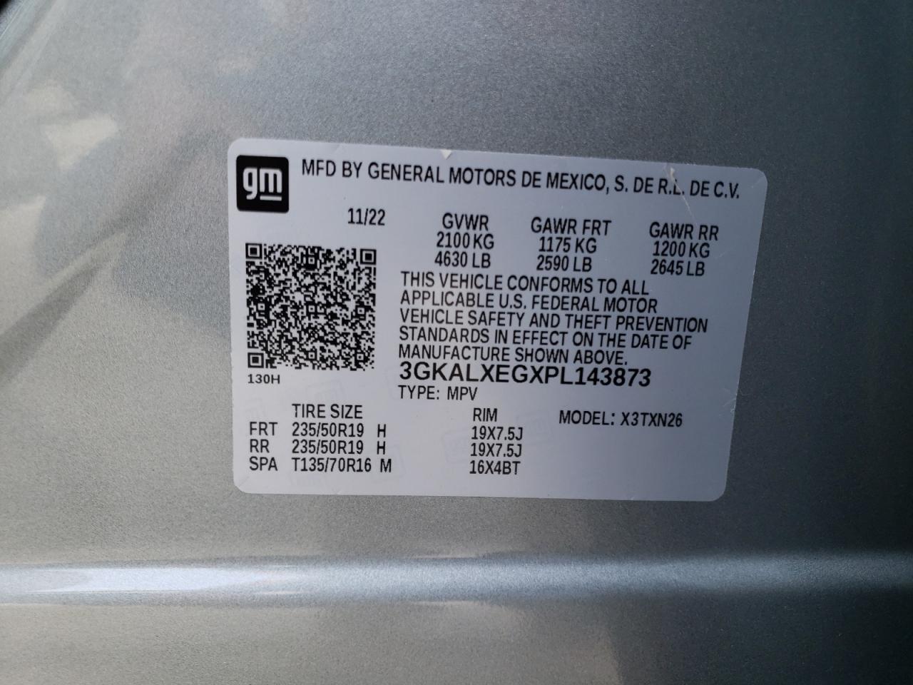 2023 GMC Terrain Denali VIN: 3GKALXEGXPL143873 Lot: 71802095