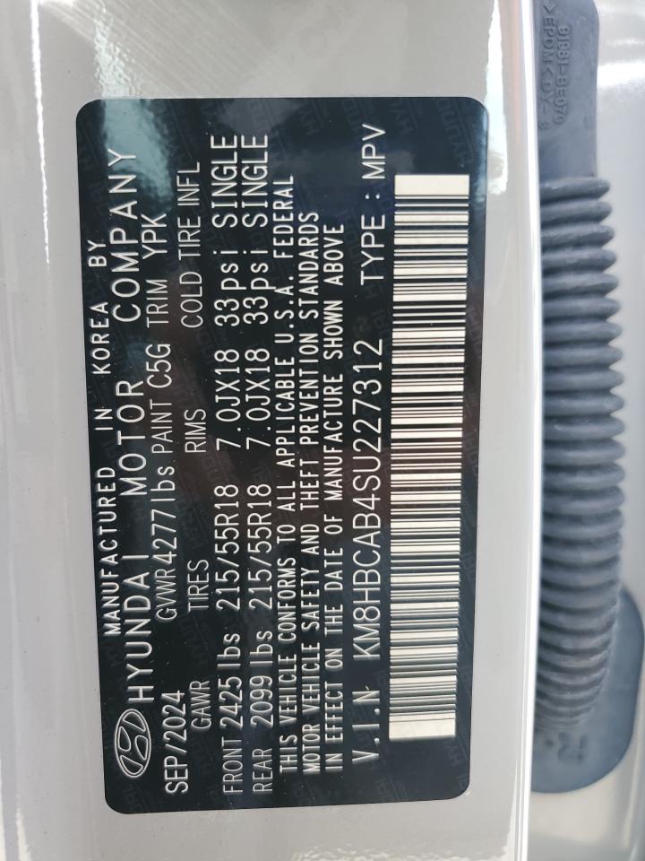 2025 Hyundai Kona Sel VIN: KM8HBCAB4SU227312 Lot: 80270475