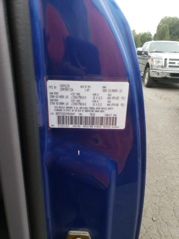 1997 Dodge Ram 2500 VIN: 3B7KF23Z2VM543447 Lot: 71312795