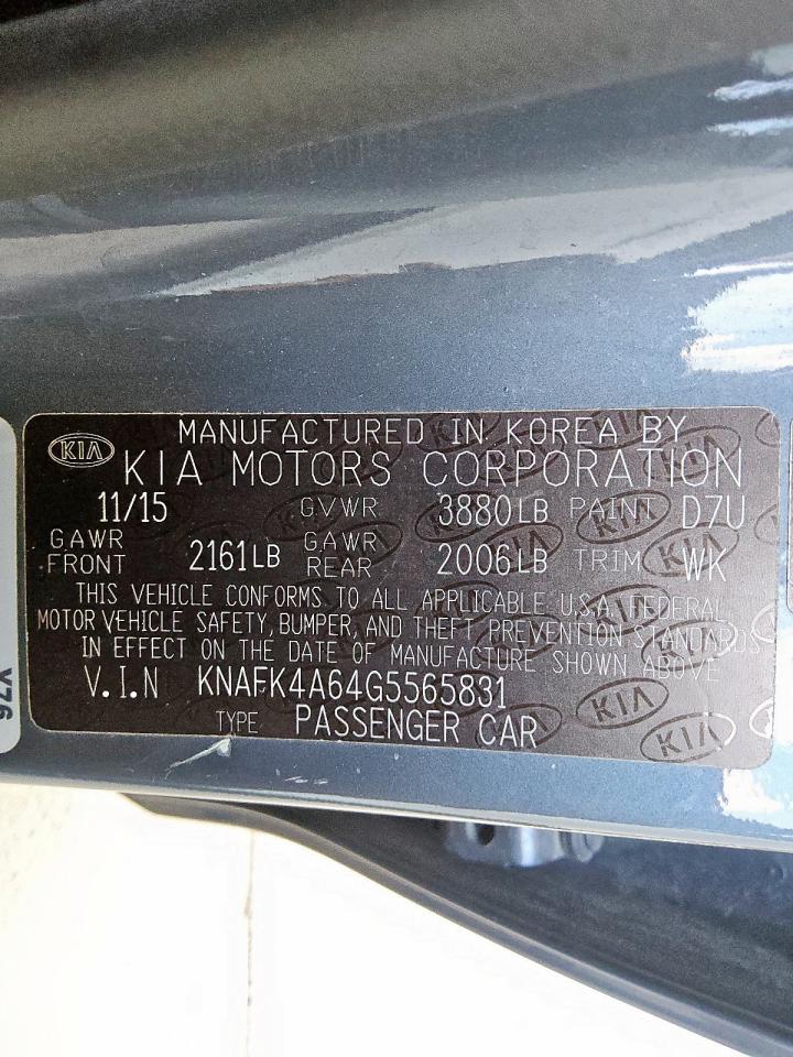 2016 Kia Forte Lx VIN: KNAFK4A64G5565831 Lot: 80349785