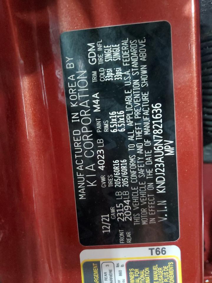 2022 Kia Soul Lx VIN: KNDJ23AU6N7821636 Lot: 84035705