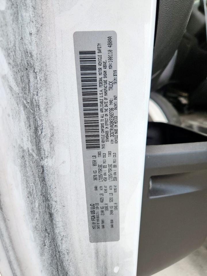 2019 Ram Promaster 1500 1500 Standard VIN: 3C6TRVAG8KE502736 Lot: 81329155