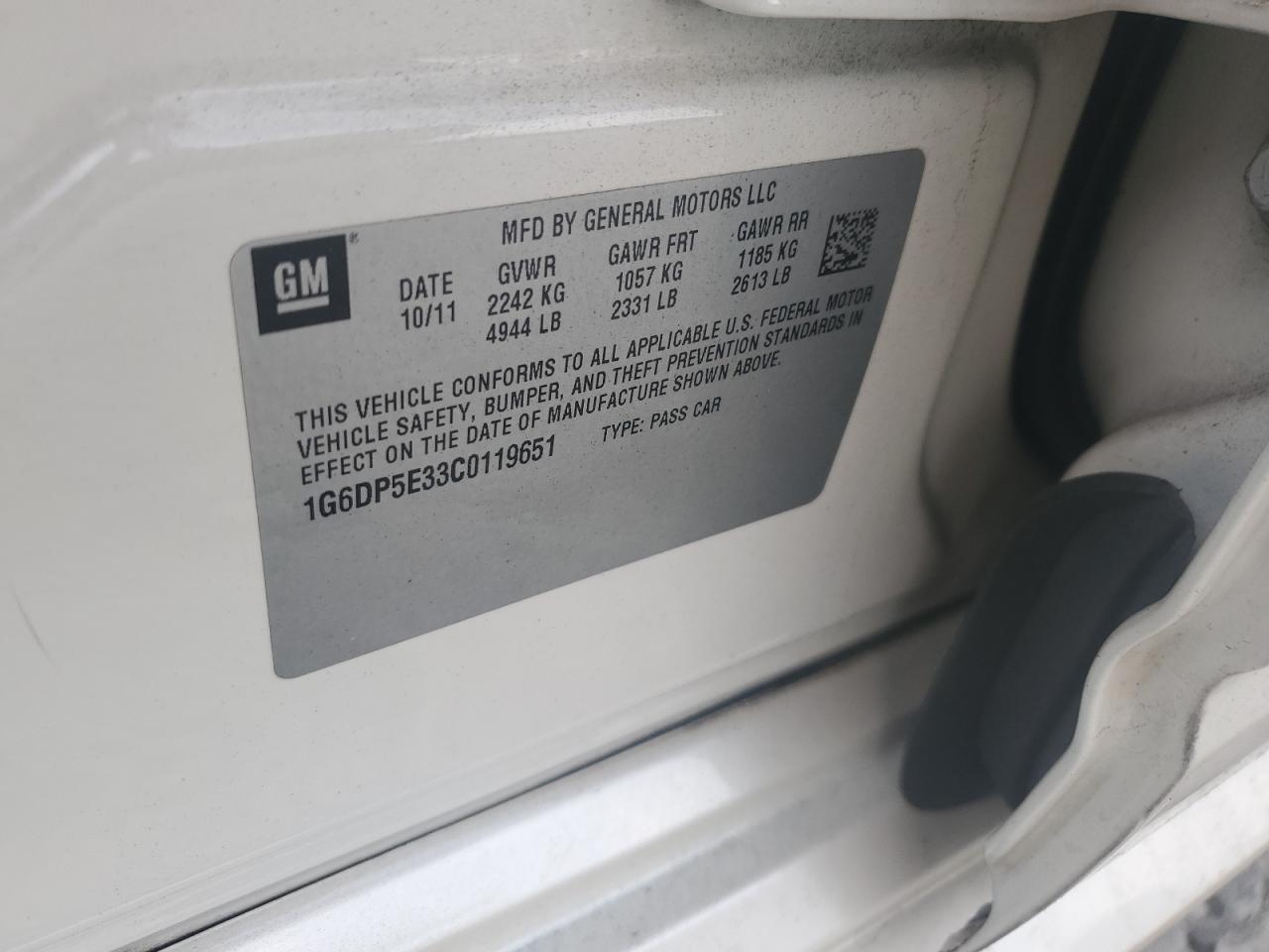 2012 Cadillac Cts Premium Collection VIN: 1G6DP5E33C0119651 Lot: 83837345