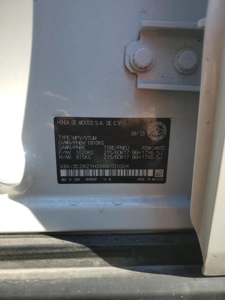 2024 Honda Hr-V Lx VIN: 3CZRZ1H3XRM101004 Lot: 71215745