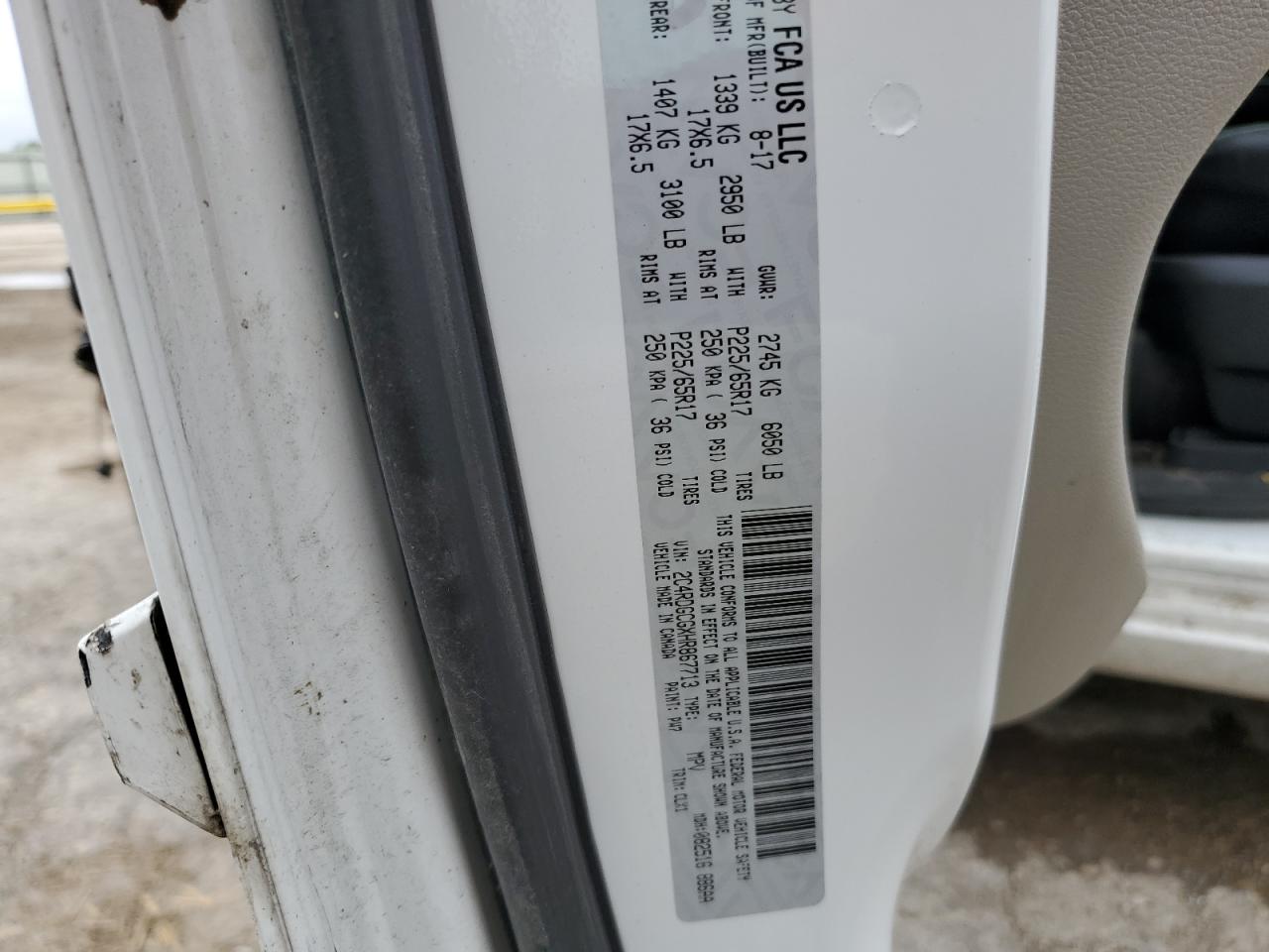 2017 Dodge Grand Caravan Sxt VIN: 2C4RDGCGXHR867713 Lot: 70338875