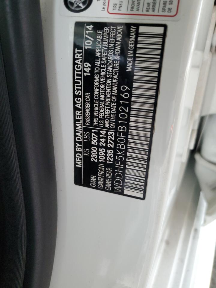 2015 Mercedes-Benz E 350 VIN: WDDHF5KB0FB102169 Lot: 81664775