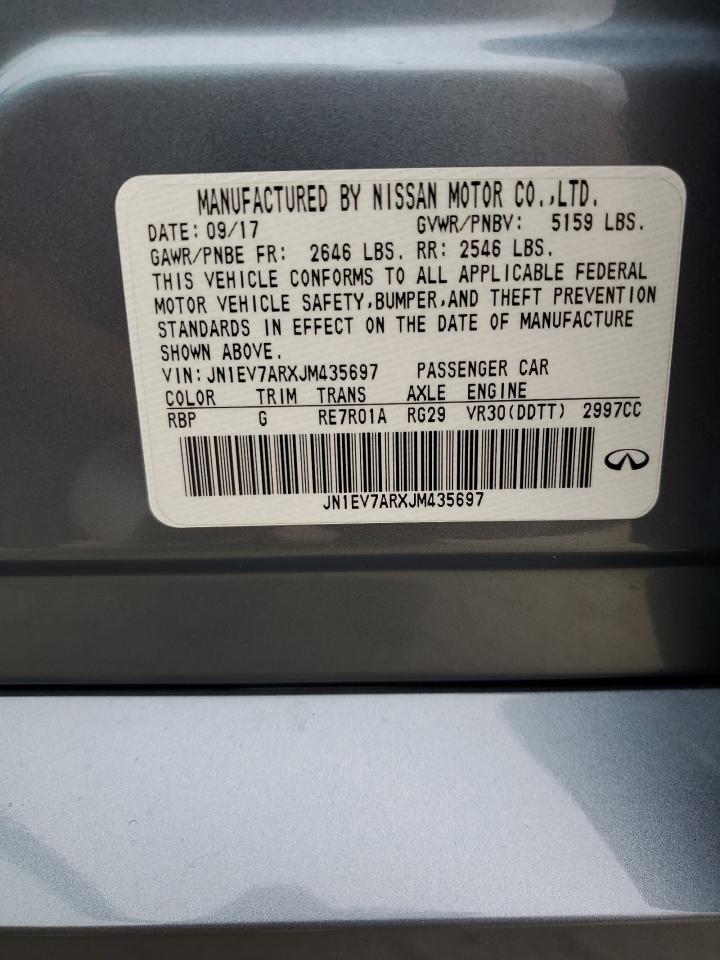 2018 Infiniti Q50 Luxe VIN: JN1EV7ARXJM435697 Lot: 80344925