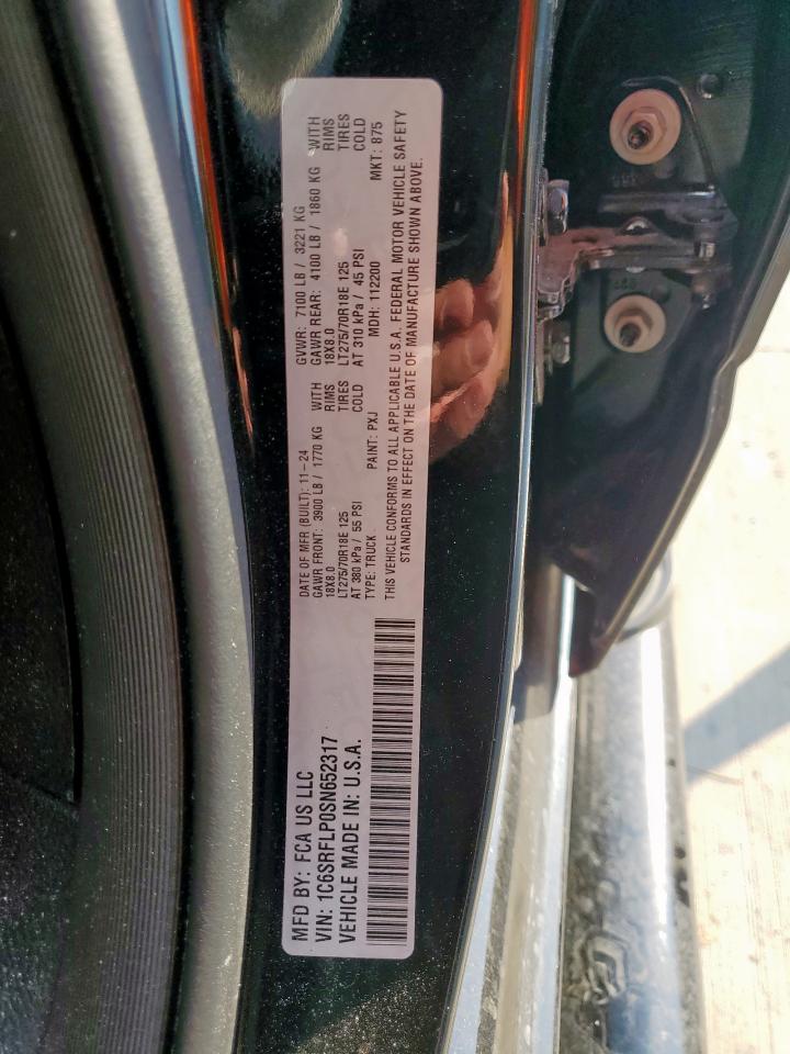 2025 Ram 1500 Rebel VIN: 1C6SRFLP0SN652317 Lot: 80951075