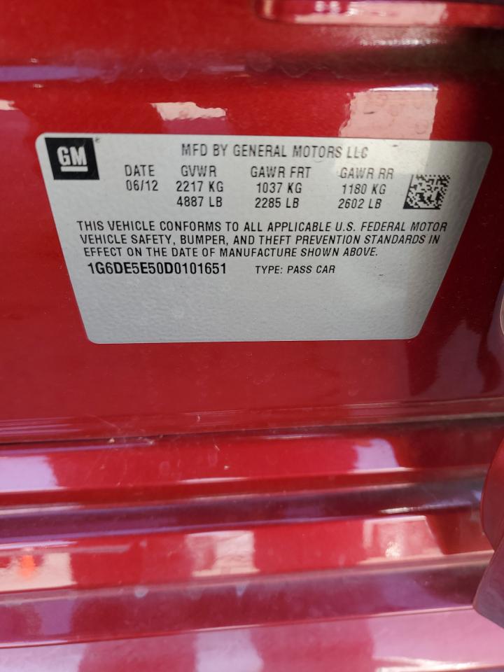 2013 Cadillac Cts Luxury Collection VIN: 1G6DE5E50D0101651 Lot: 84539255