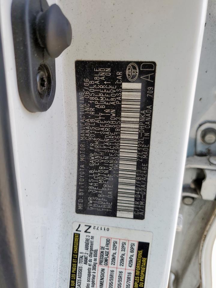 2006 Toyota Corolla Matrix Xr VIN: 2T1KR32E96C618053 Lot: 80759835