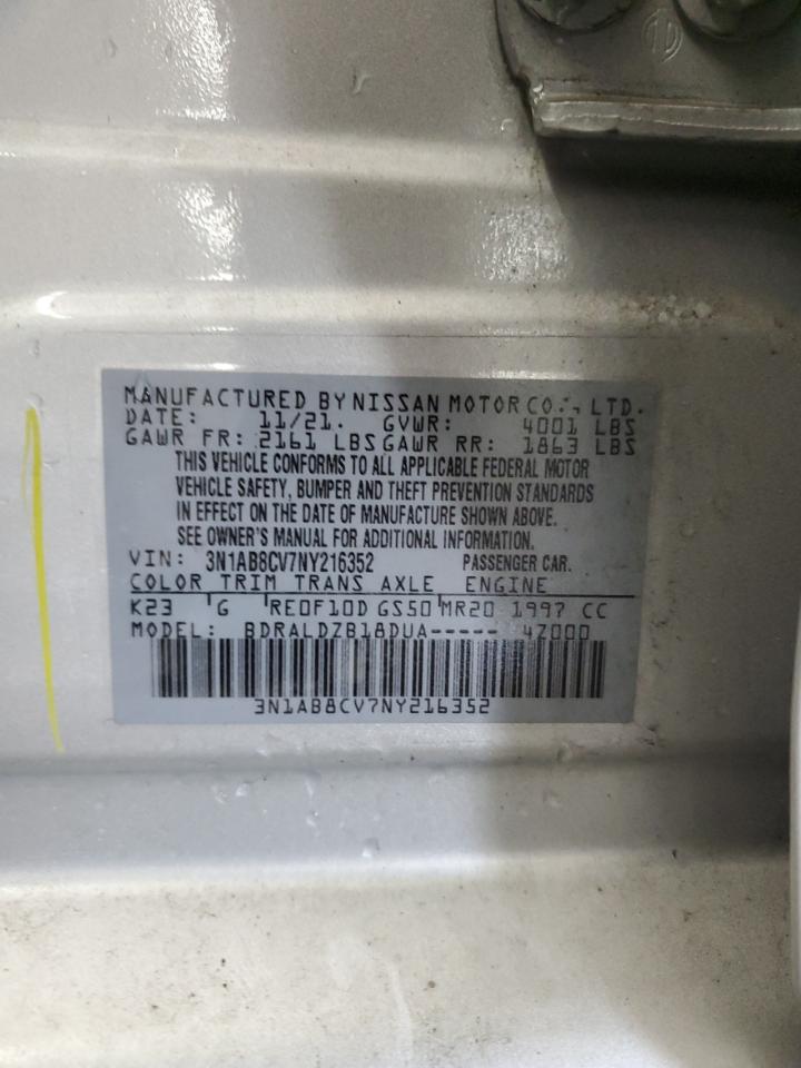 2022 Nissan Sentra Sv VIN: 3N1AB8CV7NY216352 Lot: 81310995